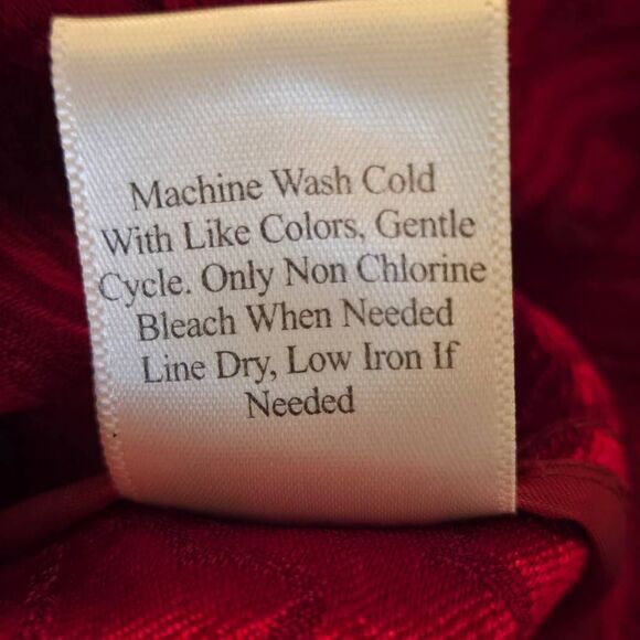 Coldwater Creek Women's Brocade Paisley Button Front Dressy Jacket Red Size 1X - Picture 8 of 11